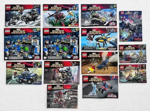 LEGO MARVEL SUPER HEROES INSTRUCTION MANUAL LOT 13 DEADPOOL WOLVERINE AVENGERS