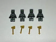 LEGO Minecraft Skull Arena Player 1 Minifigure Lot x4 w/ Gold Axes