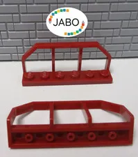 (M4/6/4) LEGO 2x 6583 Train Railing 1x6 Dark Red 4748