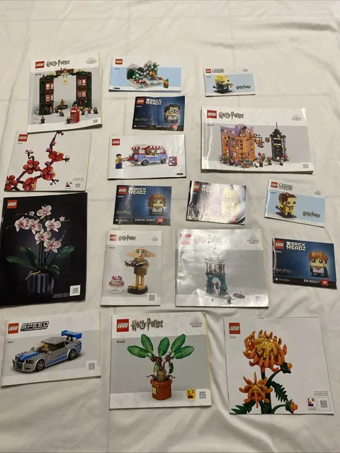 Lot of Lego Manuals - Harry Potter, Speed Champions, Brick Headz, etc. 