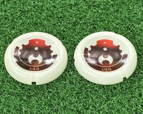 2x LEGO Bionicle Kanoka 143 Ta-Metru Throwing Disk 2004 Nuhrii 32533 Replacement