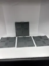LEGO Plate 69958 PLATE 16X16X2/3, W/ 8 CUT OUT Dark Stone Grey Lot Of 4