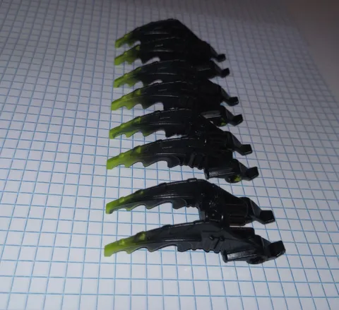 4 Bionicle Lego 61804 Foot Clawed with Marbled Lime n Black Talons Mistika type