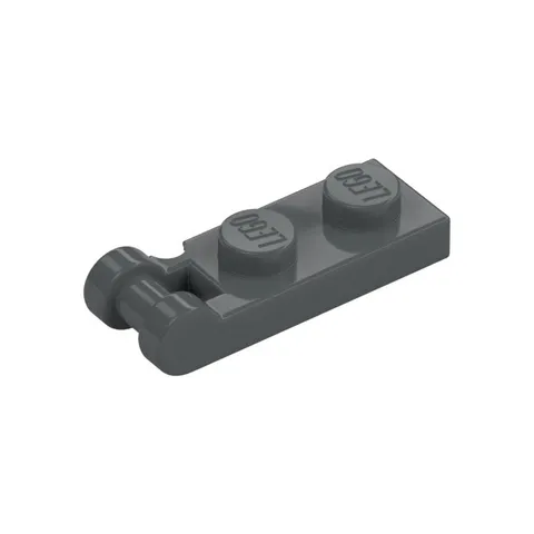 LEGO 75x Dark Bluish Gray Plate, Modified 1 x 2 with Bar Handle on End inv.594