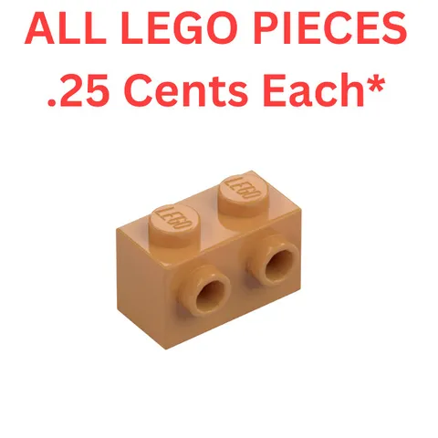 LEGO Brick 1x2 Studs One Side Medium Nougat 11211 - Genuine LEGO Parts Pieces