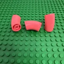 LEGO 5489 - Coral Brick, Round 2 x 2 D. 45 degrees Elbow - Lot of 3 LEGO 31170