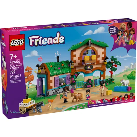 LEGO Friends Pony Ranch Stable Playset 42654 727 Pieces