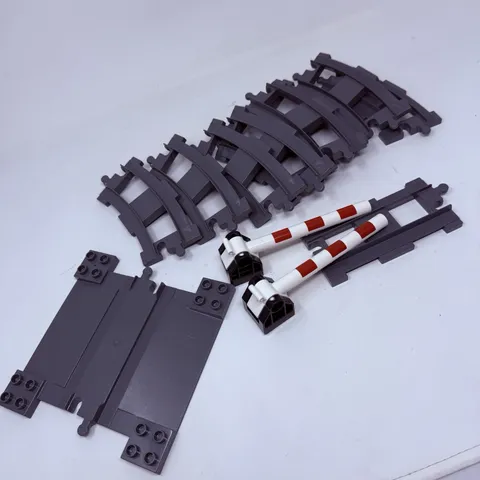 LEGO DUPLO Train Track Lot Crossing Gate Curves Action Brick Dark Blueish Gray