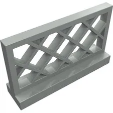 LEGO Part 3185 - Light Gray Fence Lattice 1 x 4 x 2