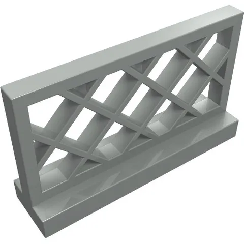 LEGO Part 3185 - Light Gray Fence Lattice 1 x 4 x 2