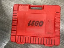 Vintage 1985 LEGO Red Plastic Storage Carry Case Organizer 15x12x4 With Legos
