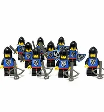 LEGO Castle Black Falcons Army Lot of 10 Minifigures Shields Swords Crossbows #6