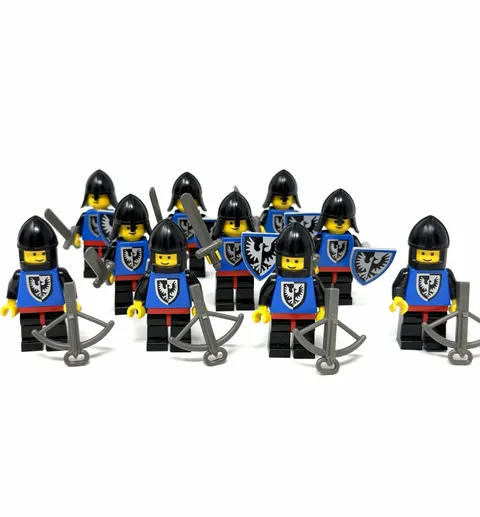 LEGO Castle Black Falcons Army Lot of 10 Minifigures Shields Swords Crossbows #6
