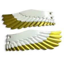 LEGO Eagle Wings Pair White Gold Feathers 11777pb02 11778pb02 Right and Left