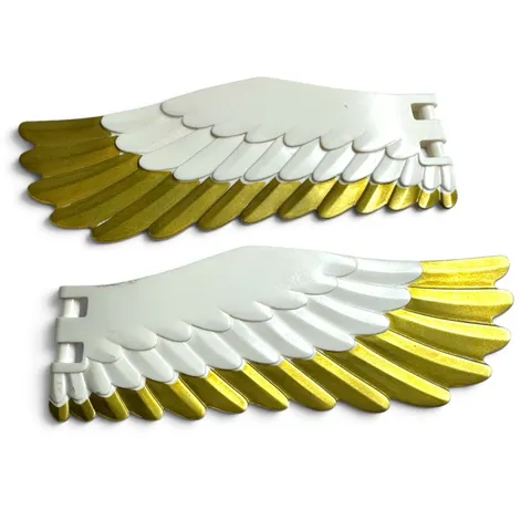 LEGO Eagle Wings Pair White Gold Feathers 11777pb02 11778pb02 Right and Left