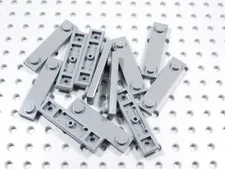 LEGO Lot of 12 Dark Bluish Gray 1x4 Smooth Plates w/ Studs on Ends BE