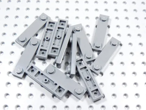 LEGO Lot of 12 Dark Bluish Gray 1x4 Smooth Plates w/ Studs on Ends BE