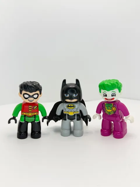 Lego Duplo Figure Lego Ville Super Heroes Lot Batman, Robin, Joker