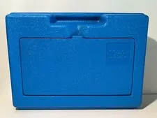Vintage 1983 Blue LEGO Carrying Case Storage Box Bin Hard Plastic Container