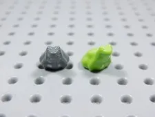 LEGO Lot of 2 Tree Frogs Frog Animal Minifig Dark Bluish Gray Lime Green BT