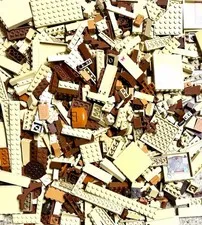 LEGO 801+ Pc Brown & Tan Parts Block Pieces Mixed Lot