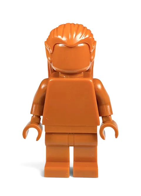 OFFICIAL LEGO Unreleased Prototype Monochrome LOTR Elf Unprinted Minifigure Hair