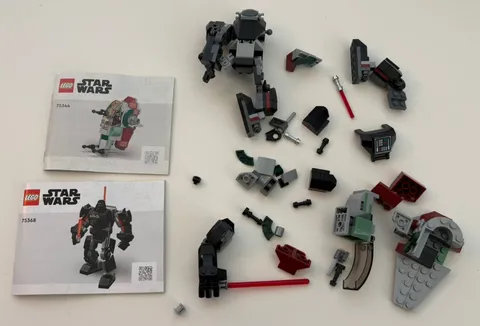 LEGO Star Wars Darth Vader Mech 75368 & 75344 Boba Fett's Starship (Incomplete)