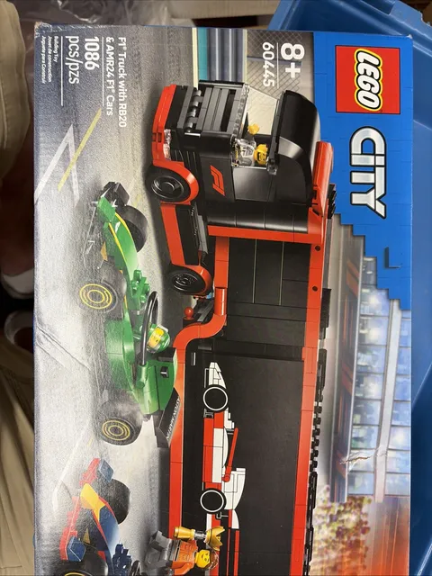 LEGO City 60445 F1 Truck w/ RB20 & AMR24 F1 Cars Unknown Pieces Brick Parts Only