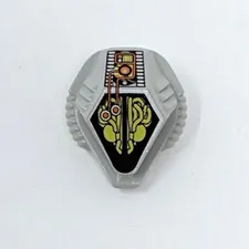 Lego Light Gray UFO Zotaxian Alien Helmet Mechanical Pattern 30120 82761 82762