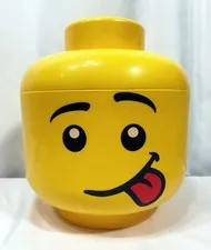 Yellow Lego Storage Head S Container Case Face W Tongue 2018