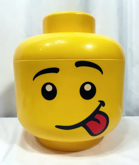 Yellow Lego Storage Head S Container Case Face W Tongue 2018