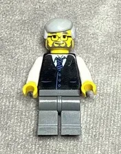 LEGO City Passenger Plane Pilot Minifigure AIR028 Authentic 7893