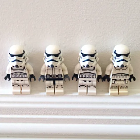 LEGO Star Wars Stormtrooper Minifigure Lot of 4 Stormtroopers w/ Helmets Lot