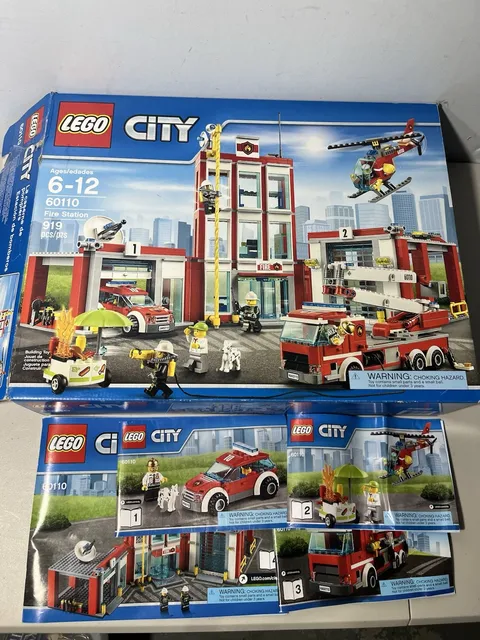 Lego City Box & Manual Instruction Books Fire Station Set 60110. No Parts.