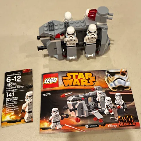 LEGO Star Wars 75078 Imperial Troop Transport Rebels 141pc Manual No Box