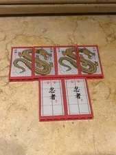 LEGO Ninjago Glass Window 1 x 4 x 6 Ninja Logogram Lot Of 6 