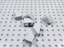 LEGO Lot of 6 Light Bluish Gray 2x1 Inverted Slopes BB