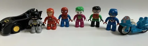 Lego Duplo Marvel Spider-Man, Ironman, Captain America, Batman,Robin &Joker Plus