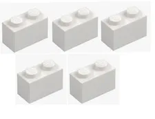 LEGO ® 5x brick 1x2 white brick 300401 3004 spare parts basic MOC green brick