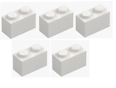 LEGO ® 5x brick 1x2 white brick 300401 3004 spare parts basic MOC green brick