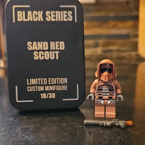 LEGO Custom Sand Red OG Scout Minifigure PAD Printed BrickTactical Black Series