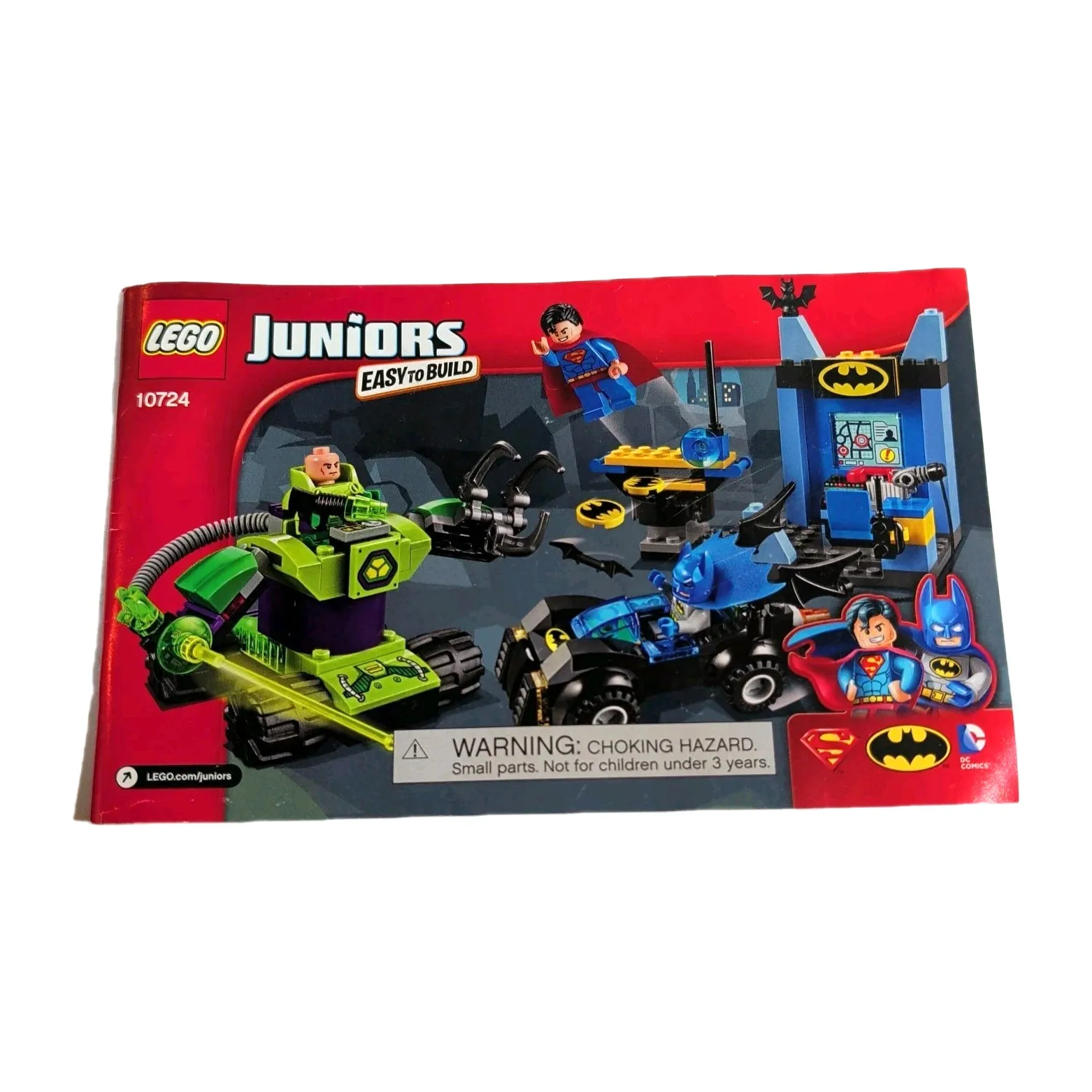 LEGO Juniors 10724 Batman & Superman vs Lex Luthor Building Instructions Booklet