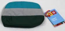 LEGO Collection X Target - Green Gray and Teal  Zipper Pouch Soft Quilted
