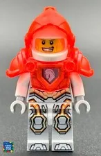 Lego Nexo Knights Lance Richmond Trans-Neon Orange Visor Armor nex080