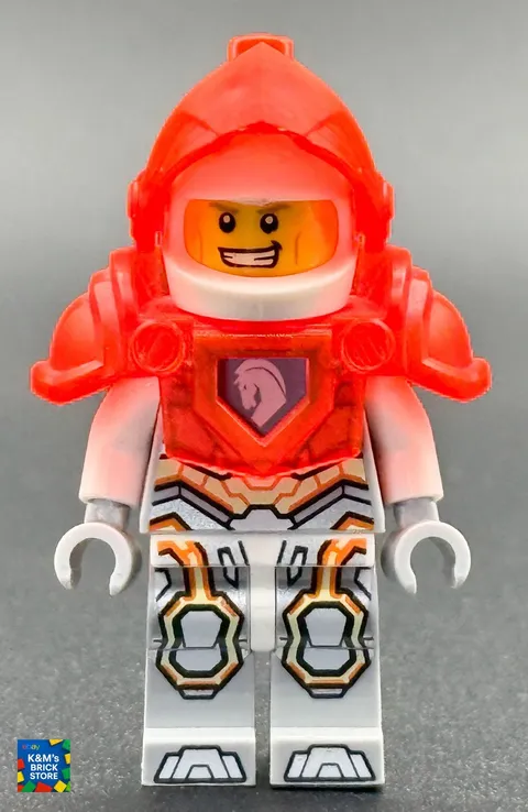 Lego Nexo Knights Lance Richmond Trans-Neon Orange Visor Armor nex080