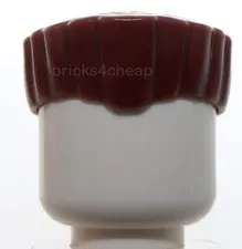 Lego Reddish Brown Minifig Hair Flat Top with Straight Even Sections