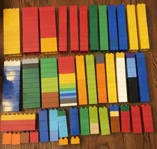 LEGO DUPLO Bulk Lot Bricks Blocks 300 Pcs Mixed Colors 2 X 8, 2 X 2, 2 X 4, 5+lb