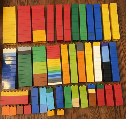 LEGO DUPLO Bulk Lot Bricks Blocks 300 Pcs Mixed Colors 2 X 8, 2 X 2, 2 X 4, 5+lb