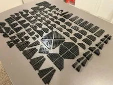 LEGO BULK LOT 162 BLACK WEDGE WING PLATES 6X3 4X2 3X2 4X4 2X2 8X3 3X3 8X8