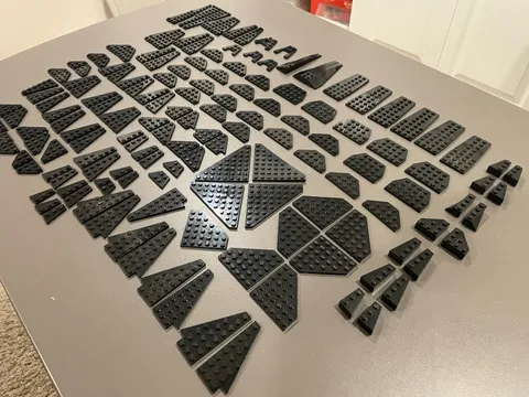 LEGO BULK LOT 162 BLACK WEDGE WING PLATES 6X3 4X2 3X2 4X4 2X2 8X3 3X3 8X8